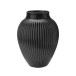 Vas H 20 cm ripple black
