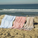 Strandhandduk i bomullsvelour 100x180 cm, beige