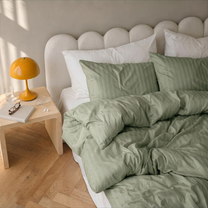2-Dels Set Hotellsatin Grön