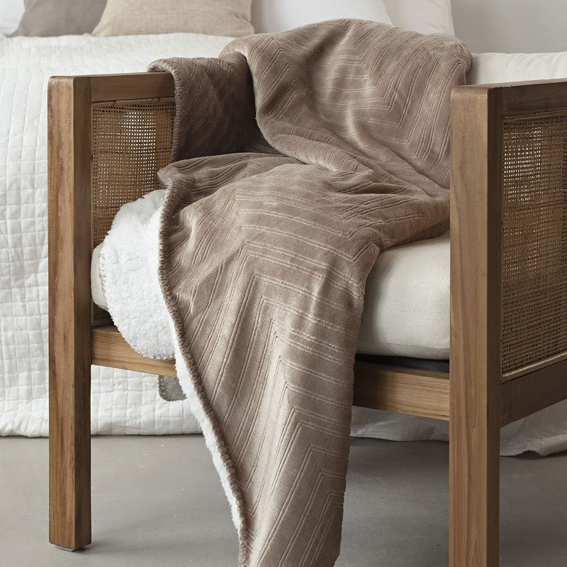 Pläd Sherpa 130x170 cm Linne