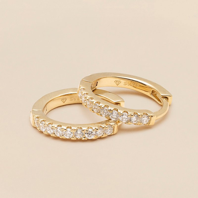 Alliance Diamond Hoops Örhänge Gold