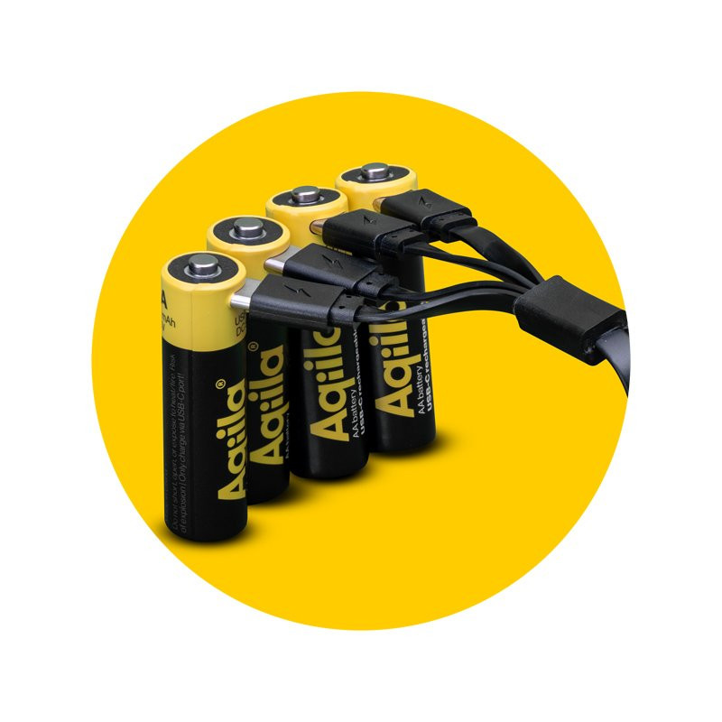 Uppladdningsbart USB-C Li batteri AA 1,5V 4-p