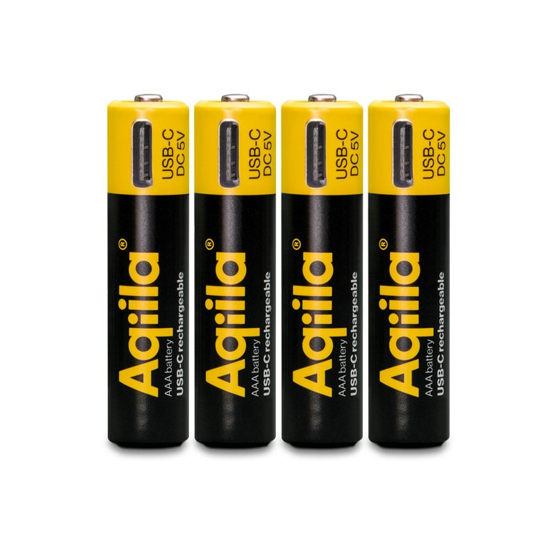 Uppladdningsbart USB-C Li batteri AAA 1,5V 4-p