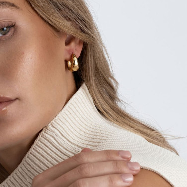 Örhänge Bold Hoops Medium Gold
